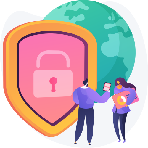 Illustration of global privacy and secure access with MetVPN